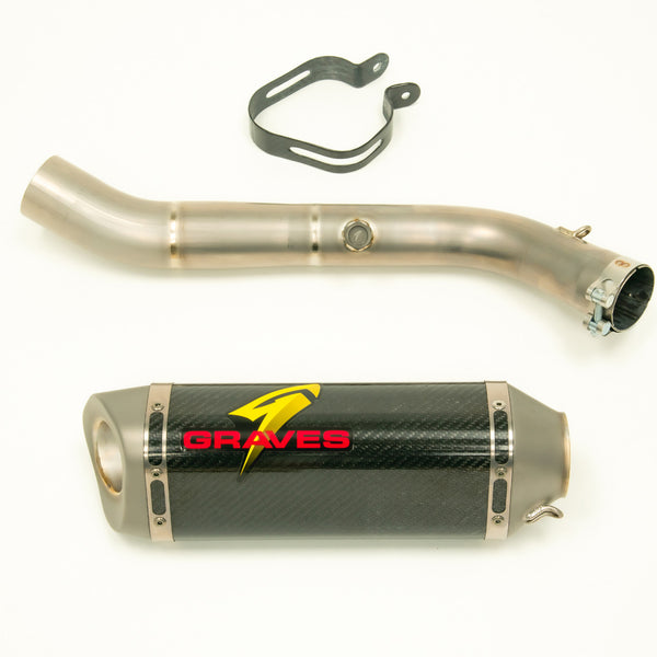 Graves Motorsports Kawasaki ZX10r Carbon WORKS Cat Eliminator Exhaust
