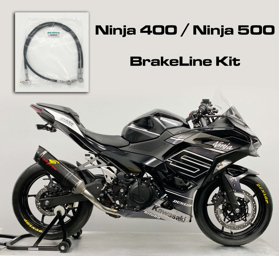 Graves Motorsports Kawasaki Ninja 500 + Ninja 400 Brake Line Kit