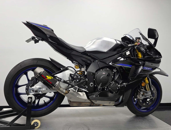 Graves Motorsports Yamaha R1 FZ-10 MT-10 Cat Back Slip-On Exhaust Carbon
