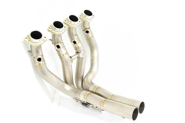 Graves Motorsports Yamaha R1 Superbike Full Titanium Exhaust System - ElecTrick bLUE Silencer