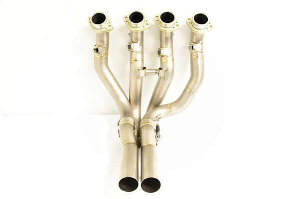 Graves Motorsports Yamaha R1 Superbike Full Titanium Exhaust System - ElecTrick bLUE Silencer
