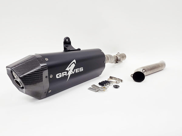 Graves Motorsports Suzuki DR-Z4S / DR-Z4SM Aluminum  Black - Cat-Back  Exhaust
