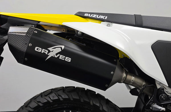 Graves Motorsports Suzuki DR-Z4S / DR-Z4SM Aluminum  Black - Cat-Back  Exhaust