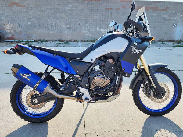 Graves Motorsports Yamaha Tenere 700 BLUE Cat-Back Exhaust System