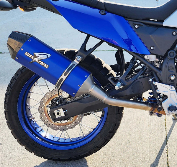 Graves Motorsports Yamaha Tenere 700 BLUE Cat-Back Exhaust System