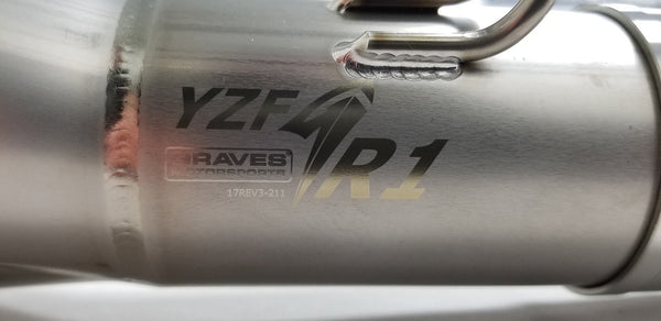 Graves Motorsports Yamaha R1 Full Titanium Exhaust System with Titanium 200mm Silencer