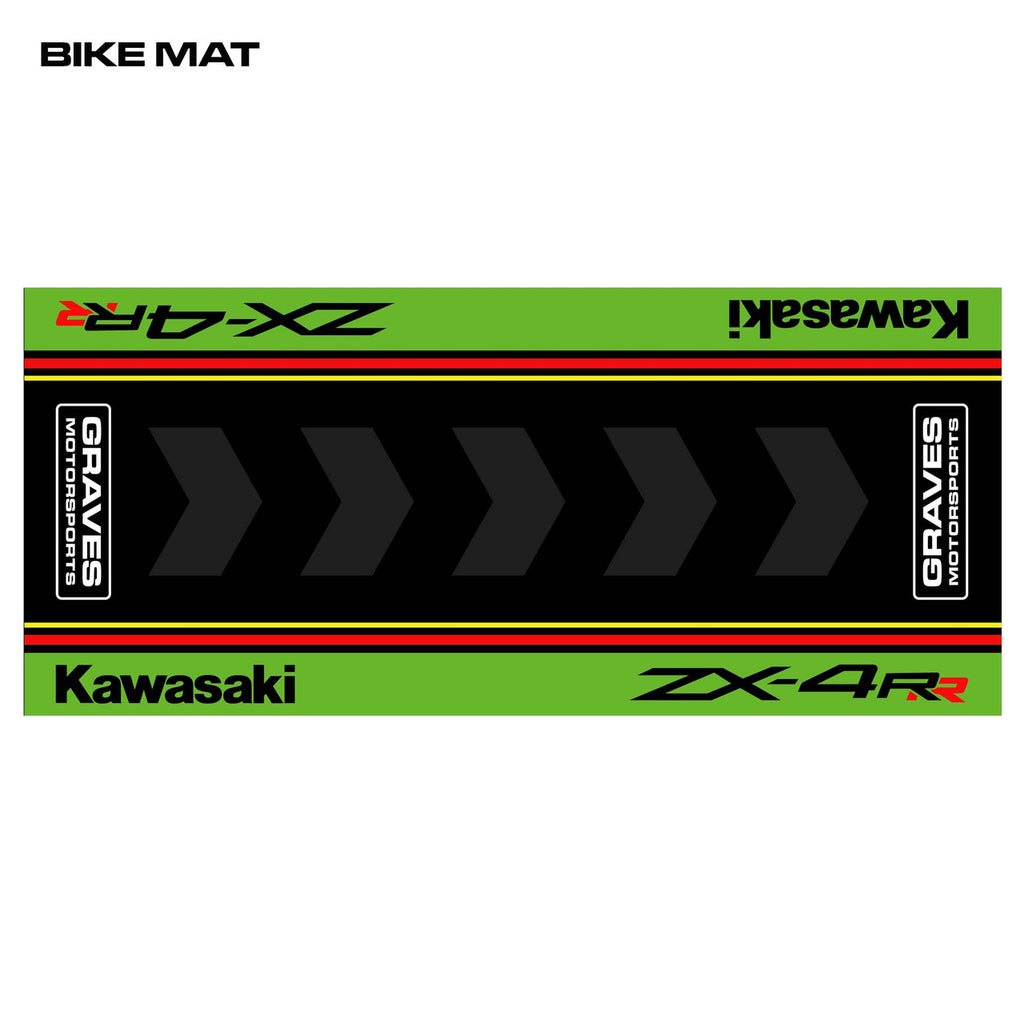 Graves Kawasaki ZX-4RR Bike Mat - Green