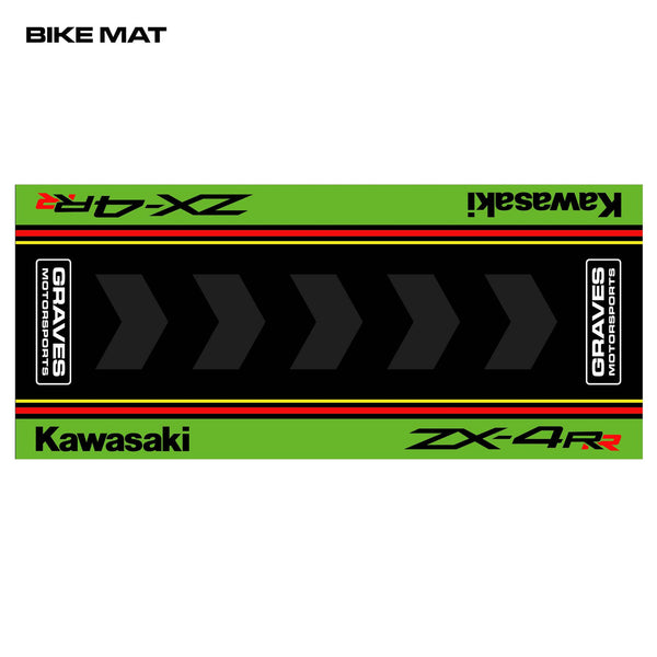Graves Kawasaki ZX-4RR Bike Mat - Green