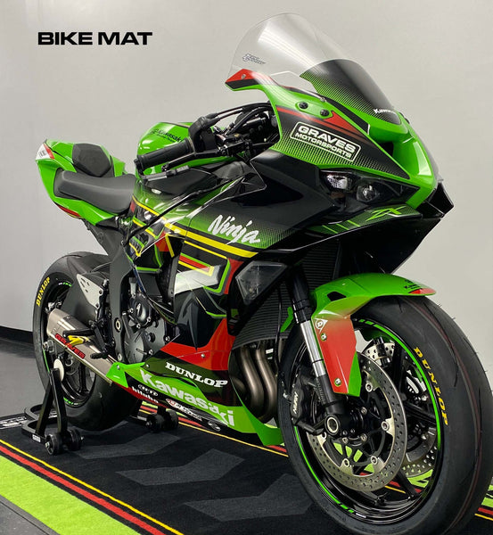 Graves Kawasaki ZX-6R Bike Mat - Green