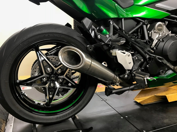 Kawasaki H2 SE SX Vandemon All Titanium H2R Slip-On 2018-26