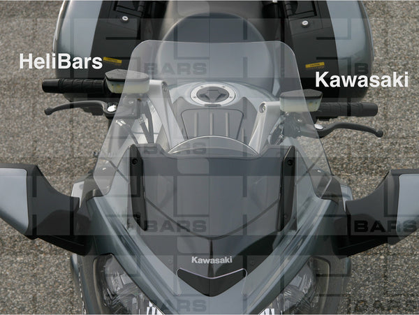 HeliBars Kawasaki Concours14 GTR1400 Tour Performance handlebar risers