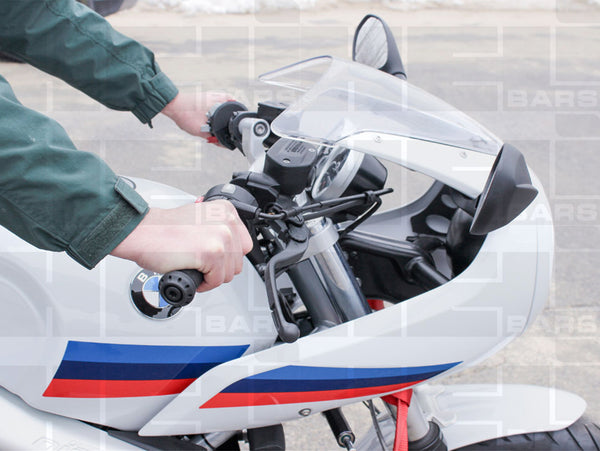 HeliBars BMW RnineT Racer Tour Performance Replacement Triple Clamp and Risers for