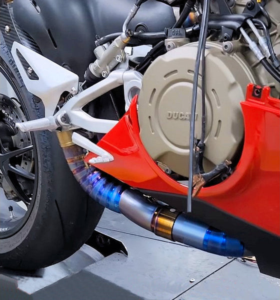 Ducati Panigale & Streetfighter V4 Titanium High Mount 3/4 Slip-On 2018-21