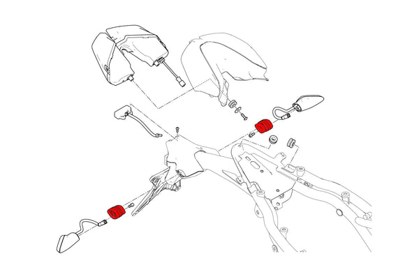CNC RACING | Turn Indicator - Mounting adapters license plate holder