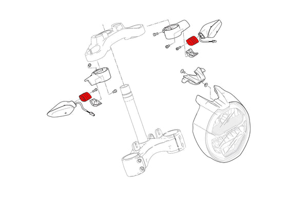 CNC RACING | Turn Indicator - Mounting front adapters