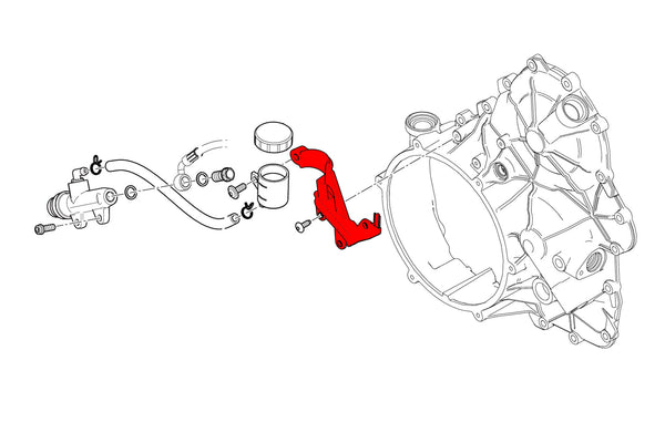 CNC RACING | Brake lines cover with fluid tank bracket Ducati