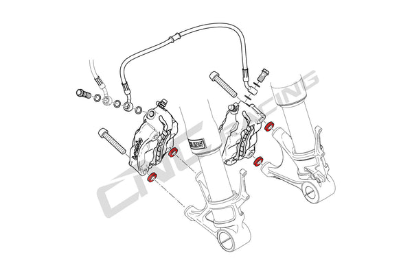 CNC RACING | FRONT BRAKE CALIPER SPACERS KIT