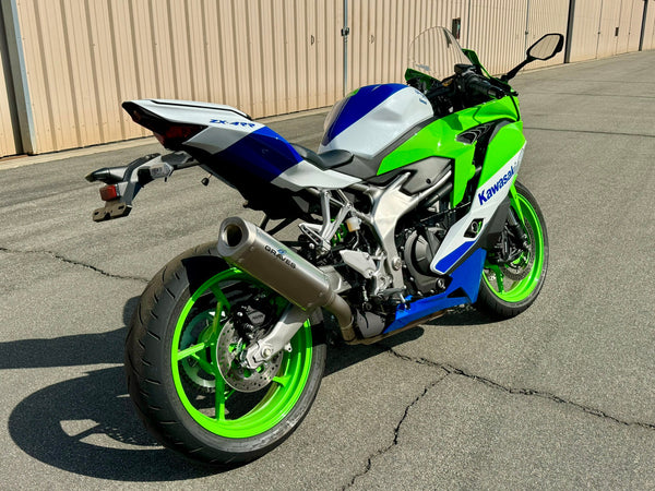 Graves Motorsports Kawasaki ZX-4RR ZX-4R Cat-Back Slip-on Titanium Exhaust