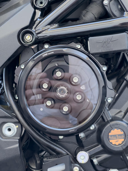 CNC RACING | Clear clutch cover MV Agusta- hydraulic control