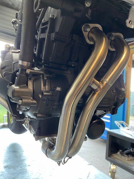Yamaha YZF-R3 MT-03 YZF-R25 Vandemon Stainless Steel Headers, Titanium Muffler