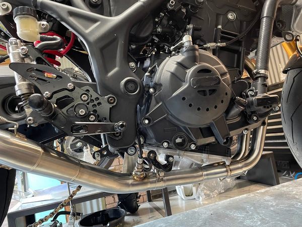 Yamaha YZF-R3 MT-03 YZF-R25 Vandemon Stainless Steel Headers, Titanium Muffler
