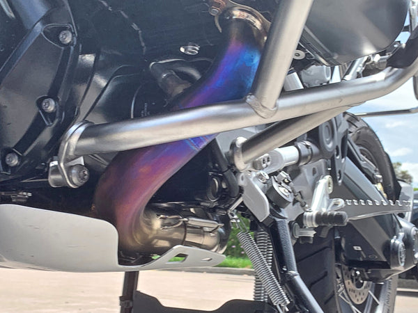 BMW R1250GS & GSA Titanium Exhaust System with OEM Valve Function.