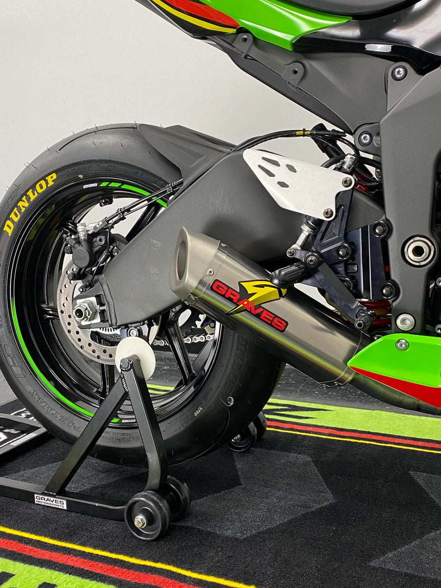 Graves Motorsports Kawasaki ZX-6R Cat-Back Slip-on Titanium Exhaust