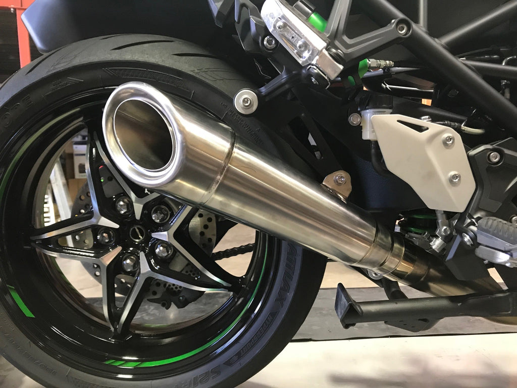 Kawasaki H2 SE SX Vandemon All Titanium H2R Slip-On 2018-26