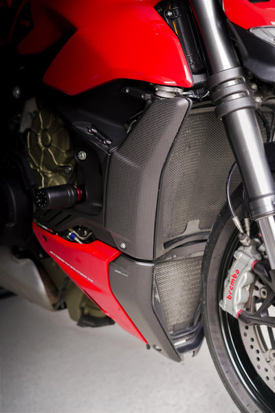 CNC RACING | Radiator side covers Ducati Streetfighter V4 - carbon
