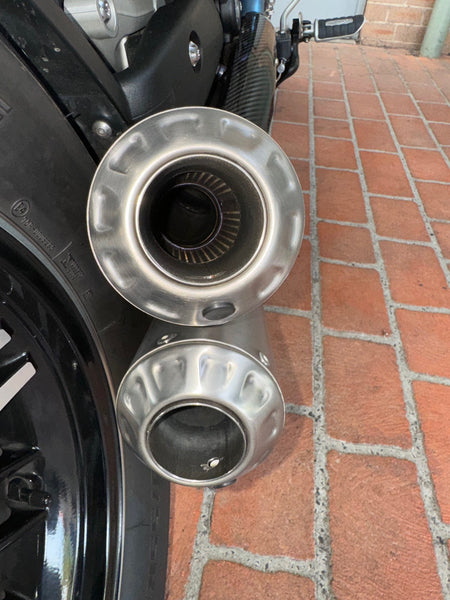 Triumph Rocket 3R & GT 2500 Titanium Bimodal Stealth Side Mount Titanium Slip-On 2019-2026