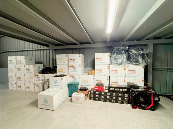 thyssenkrupp boxed wheel inventory — warehouse photo