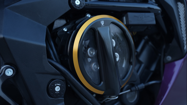CNC RACING | Clear clutch cover MV Agusta - cable control - Bicolor Edition