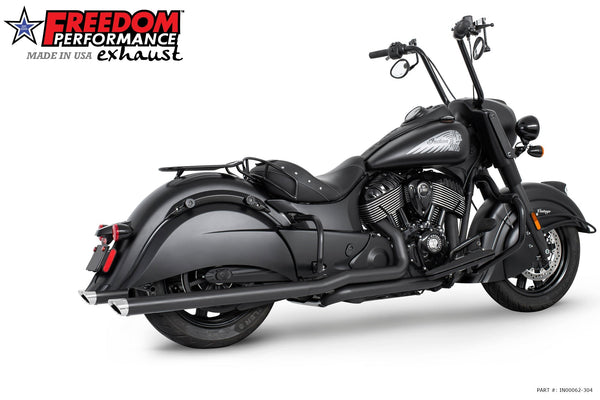 Freedom Performance INDIAN VINTAGE/CLASSIC 2.5" SHARKTAIL & CREEPER SLIPONS 2014-2020 *FITS FREEDOM HEADERS ONLY*