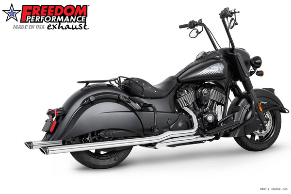 Freedom Performance INDIAN VINTAGE/CLASSIC 2.5" SHARKTAIL & CREEPER SLIPONS 2014-2020 *FITS FREEDOM HEADERS ONLY*