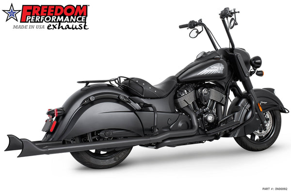 Freedom Performance INDIAN VINTAGE/CLASSIC 2.5" SHARKTAIL & CREEPER SLIPONS 2014-2020 *FITS FREEDOM HEADERS ONLY*