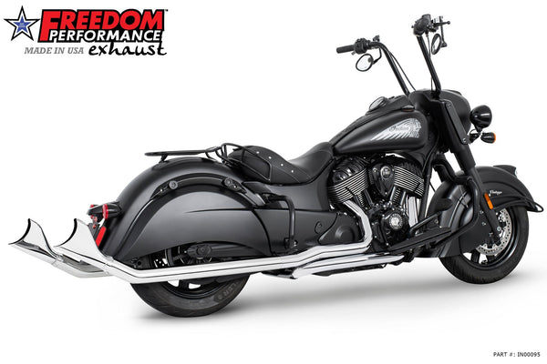 Freedom Performance INDIAN VINTAGE/CLASSIC 2.5" SHARKTAIL & CREEPER SLIPONS 2014-2020 *FITS FREEDOM HEADERS ONLY*