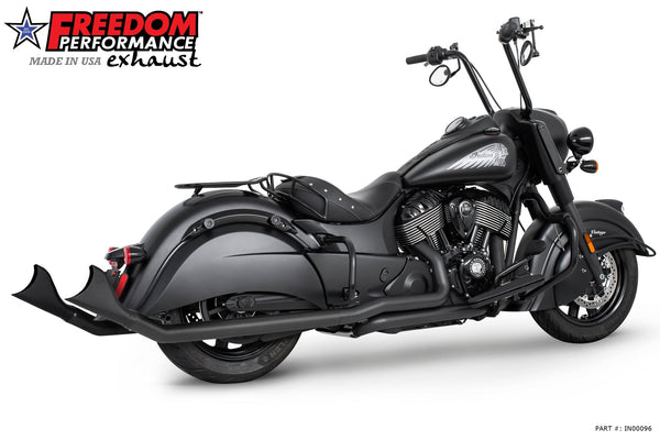 Freedom Performance INDIAN VINTAGE/CLASSIC 2.5" SHARKTAIL & CREEPER SLIPONS 2014-2020 *FITS FREEDOM HEADERS ONLY*