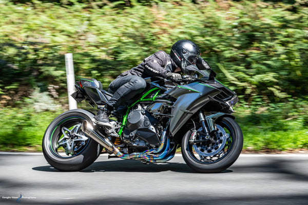 Kawasaki Ninja H2 & H2R Vandemon Polished Titanium Exhaust System