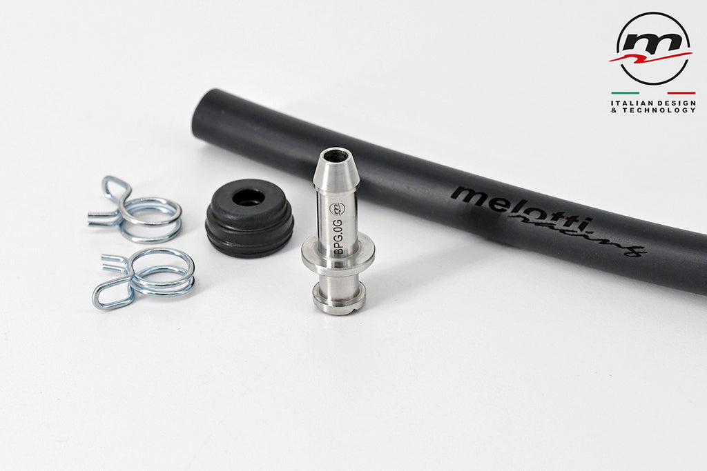 Melotti Racing 0 Degree Stainless Hose Barb Kit for Racing Brake / Clutch Master Cylinders