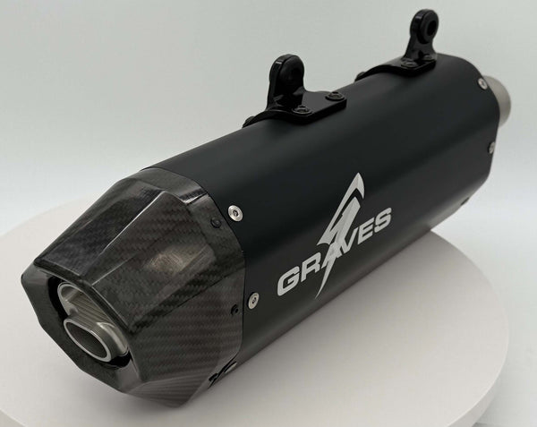 Graves Motorsports KTM - Husqvarna - GasGas  Multi Fitment DualSport Stainless Exhaust - Black