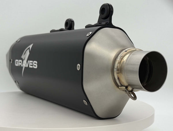 Graves Motorsports KTM - Husqvarna - GasGas  Multi Fitment DualSport Stainless Exhaust - Black