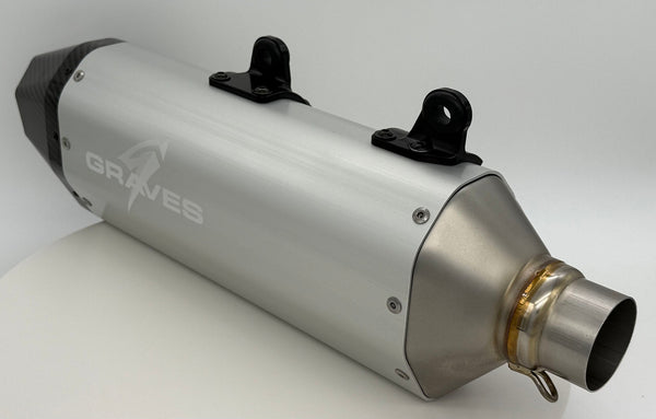 Graves Motorsports KTM - Husqvarna - GasGas  Multi Fitment DualSport Stainless Exhaust - Silver