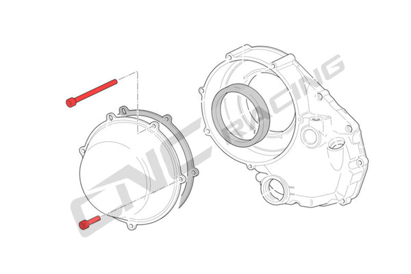 CNC RACING | Screw kit cover dry clutch Ducati - TITANIUM
