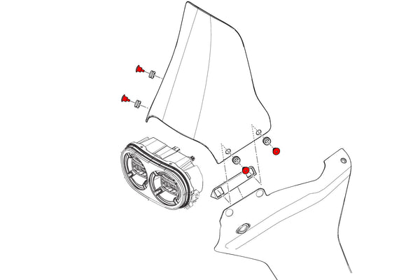 CNC RACING | Screen screws Ducati DesertX