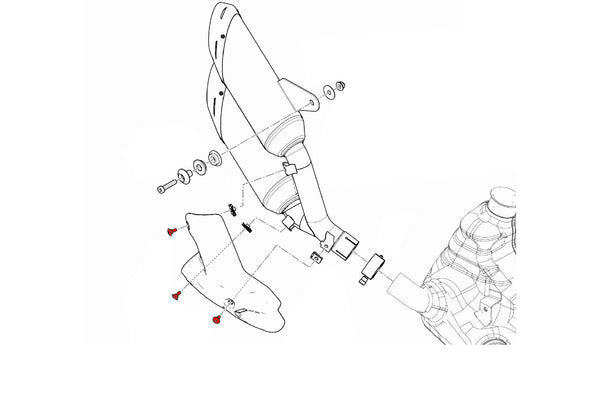 CNC RACING | Screws kit exhaust silencer heat guard Ducati