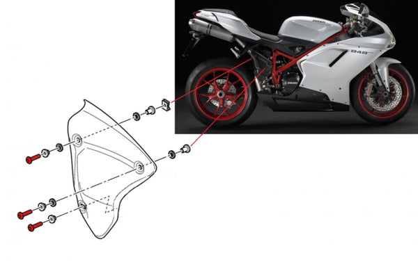 CNC RACING | BOLT KIT EXHAUST pipes HEAT GUARD DUCATI