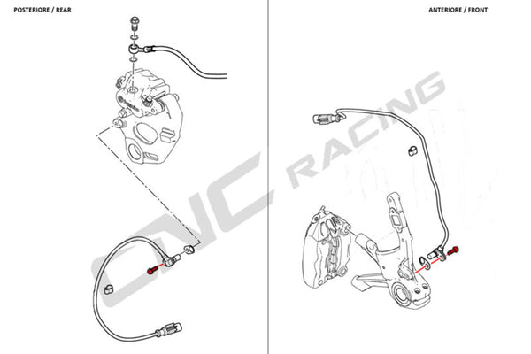 CNC RACING | Speed sensor ABS screw M6x16 (1 pc) - Titanium