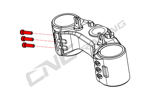CNC RACING | Bottom triple clamp screw kit - Titanium