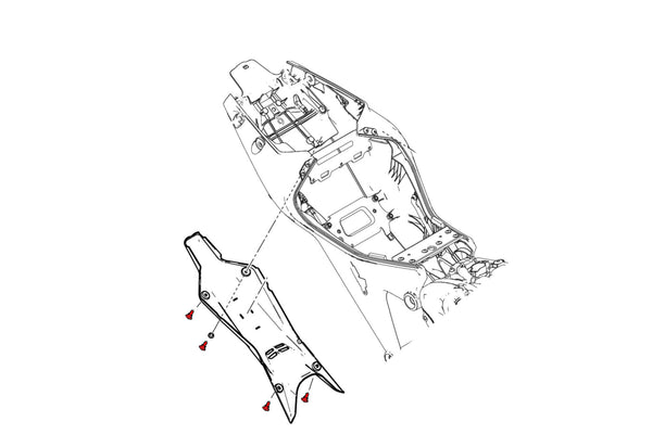 CNC RACING | Screw set - Undertail Ducati Monster