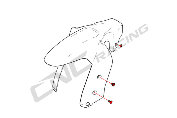 CNC RACING | Front mudguard Screw kit Ducati Multistrada 950/1200 Enduro